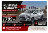MITSUBISHI XPANDER||MONTHLY RENT JUST 1799/QR||CALL US 77471127
